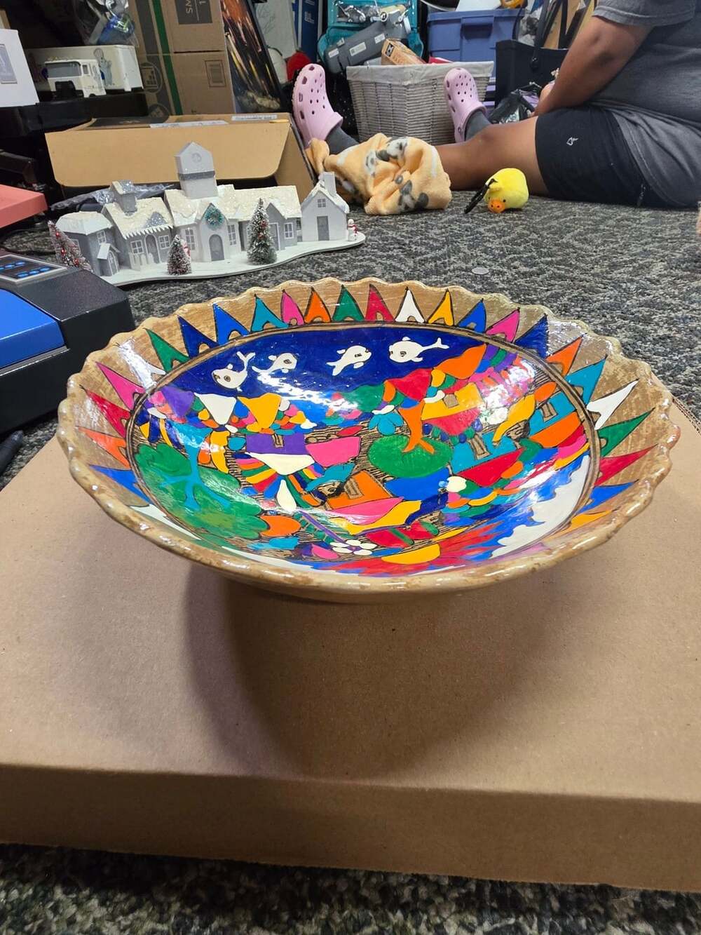 Hand Painted Ceramic Decorative Bowl